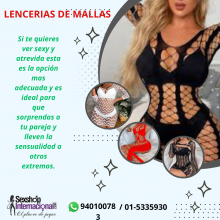 Lencería sensual de mallas